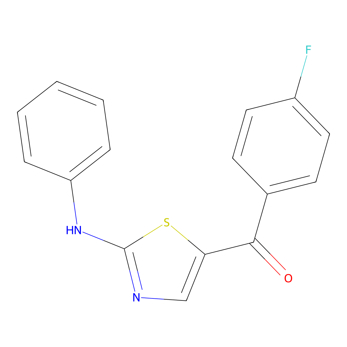 (2-Anilino-1,3-thiazol-5-yl)(4-fluorophenyl)methanone molecular structure, CAS 343376-29-4