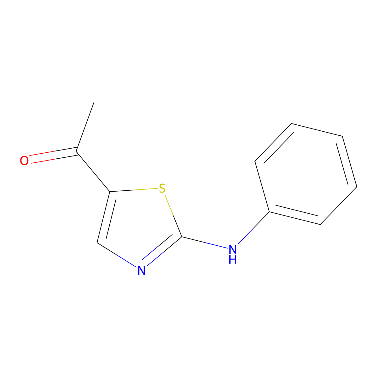 1-(2-Anilino-1,3-thiazol-5-yl)-1-ethanone molecular structure, CAS 343376-30-7