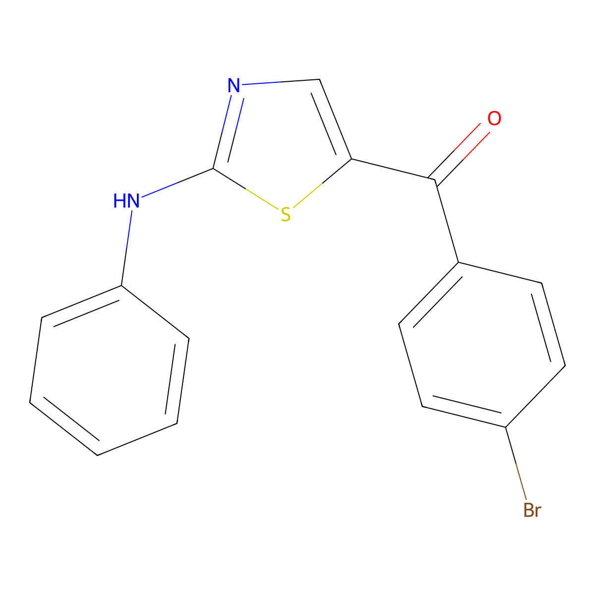 (4-Bromophenyl)[2-(phenylamino)-5-thiazolyl]methanone molecular structure, CAS 343376-31-8