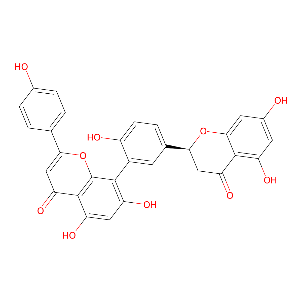 2,3-Dihydroamentoflavone molecular structure, CAS 34340-51-7