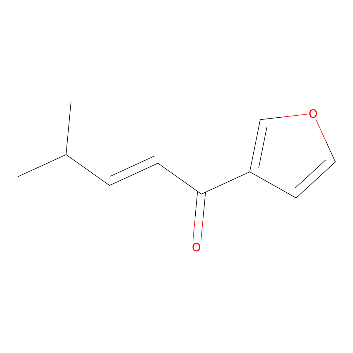 (2E)-1-(3-Furanyl)-4-methyl-2-penten-1-one molecular structure, CAS 34348-59-9