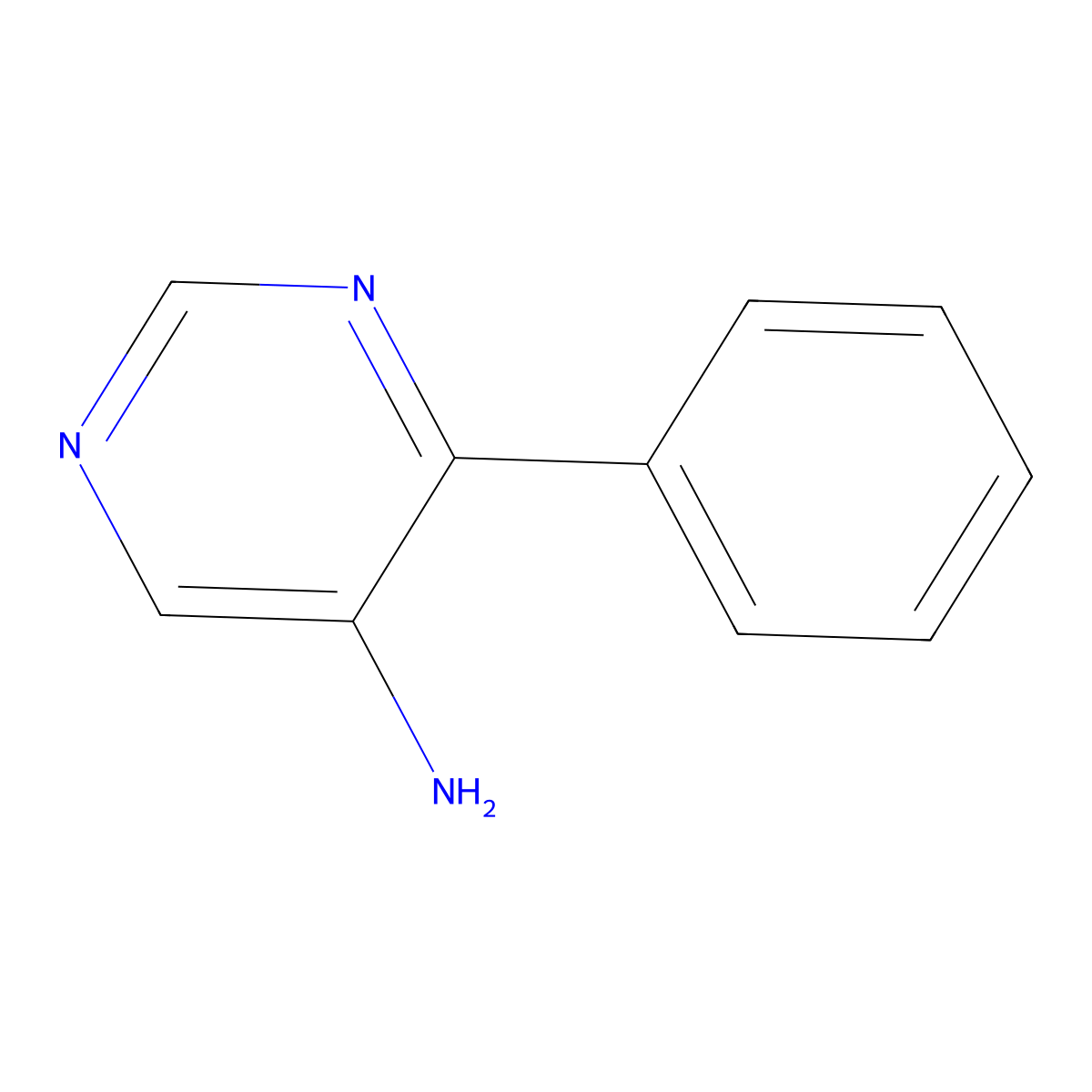 4-Phenylpyrimidin-5-amine molecular structure, CAS 3435-23-2