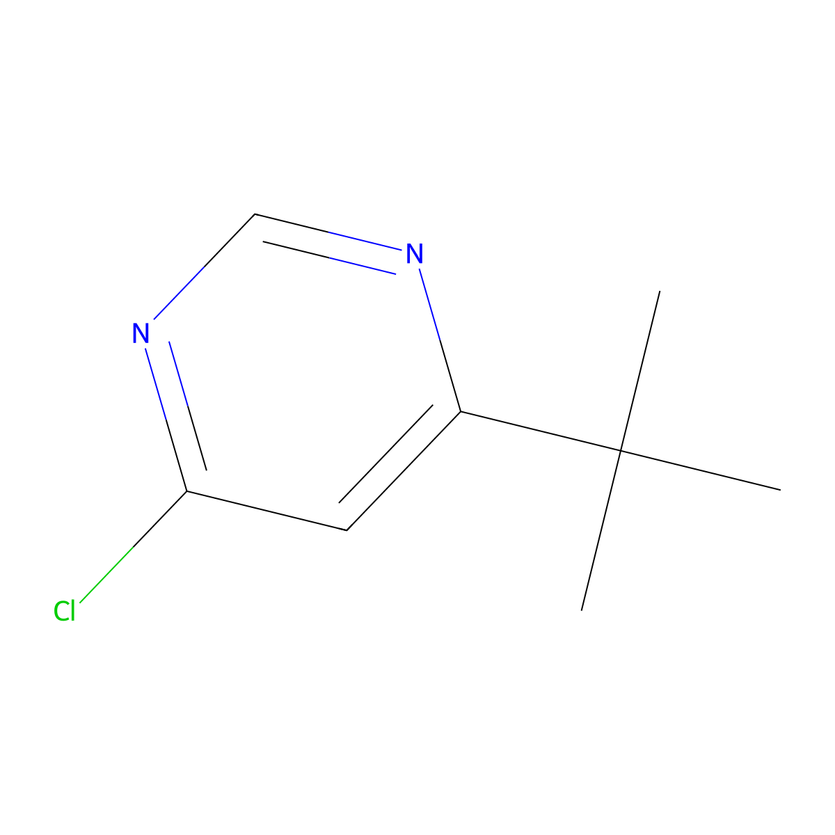 4-Chloro-6-(1,1-dimethylethyl)pyrimidine molecular structure, CAS 3435-24-3