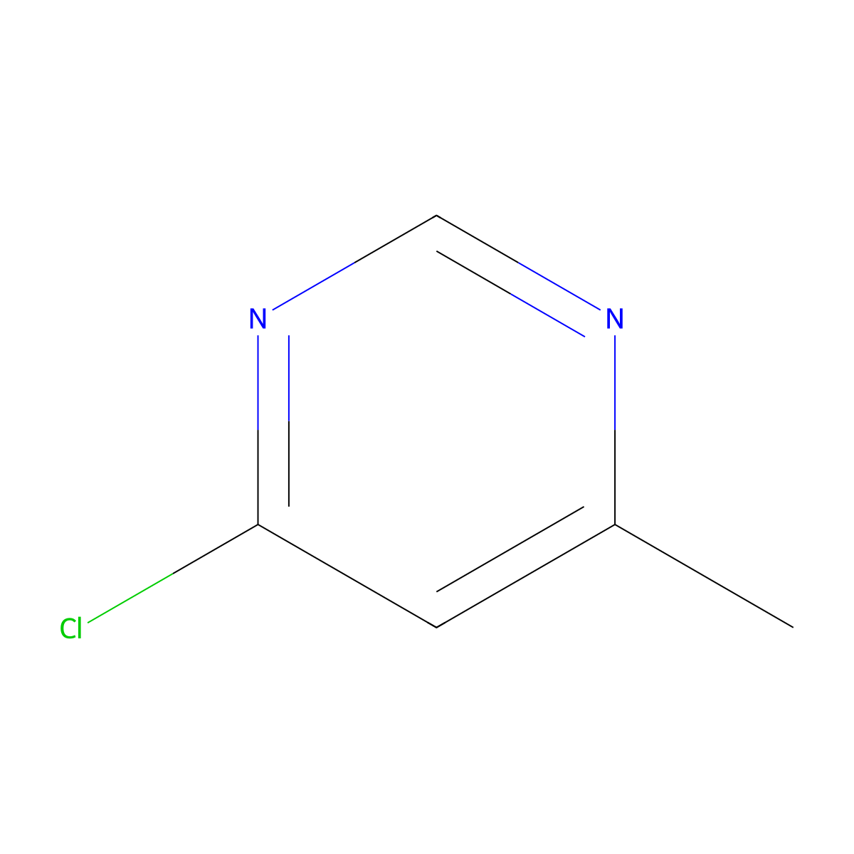 4-Chloro-6-methylpyrimidine molecular structure, CAS 3435-25-4