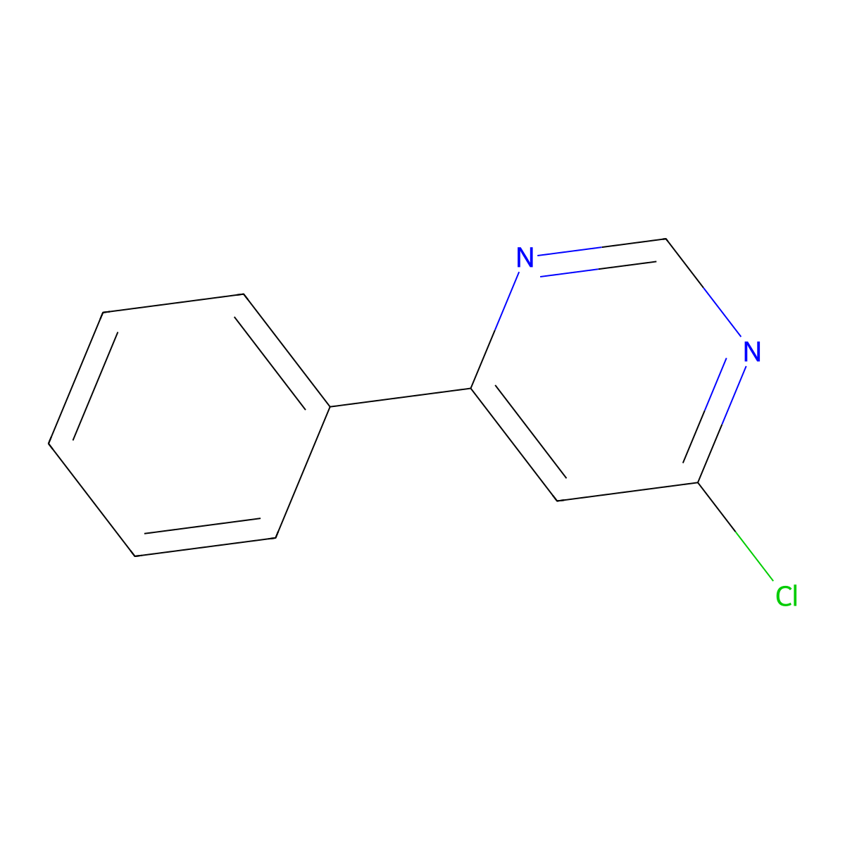 4-Chloro-6-phenylpyrimidine molecular structure, CAS 3435-26-5