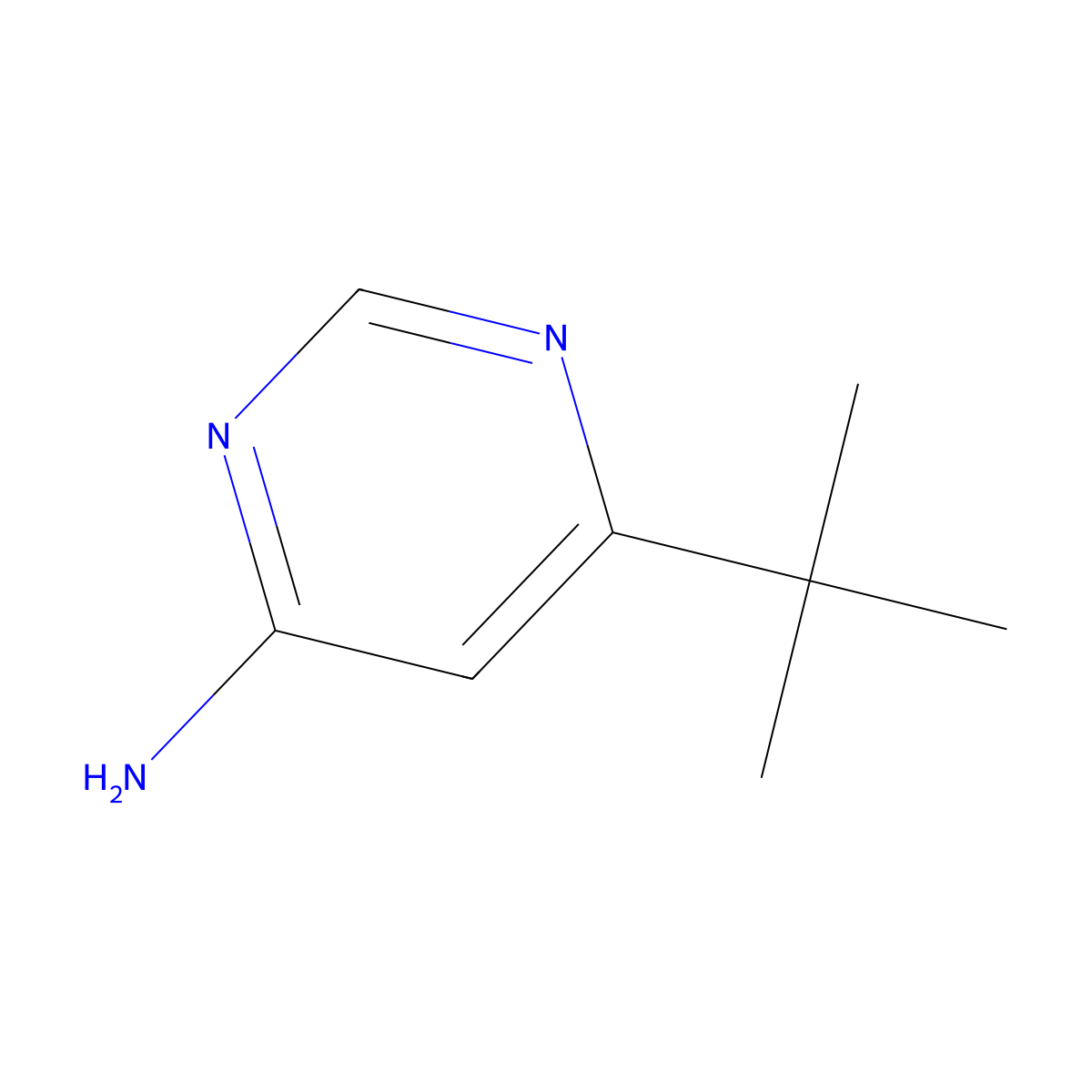 4-Amino-6-(tert-butyl)pyrimidine molecular structure, CAS 3435-27-6