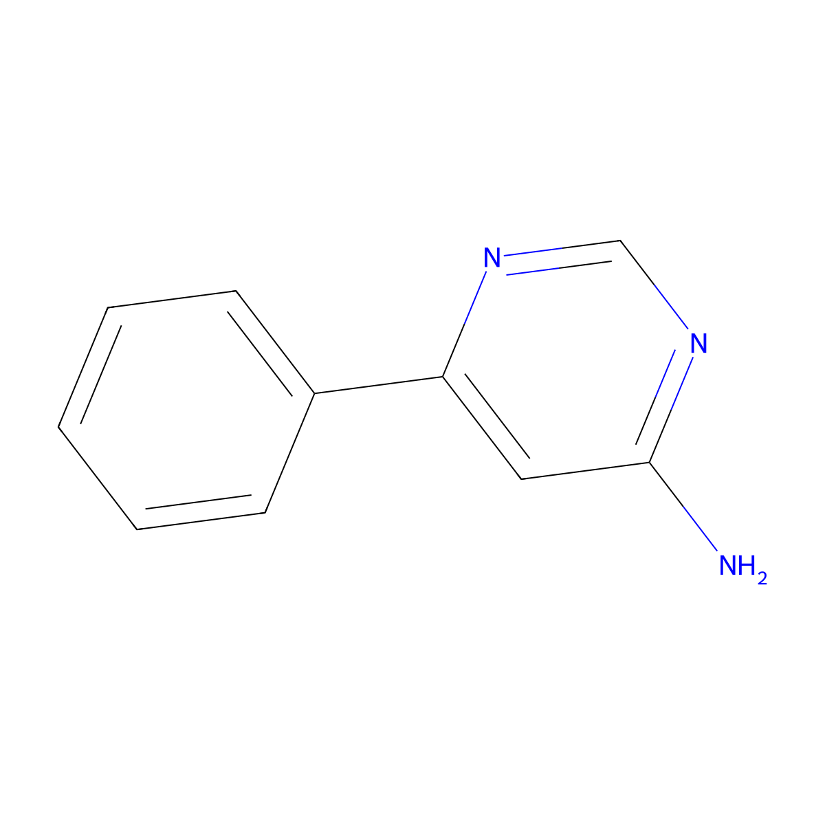 6-Phenylpyrimidin-4-amine molecular structure, CAS 3435-29-8