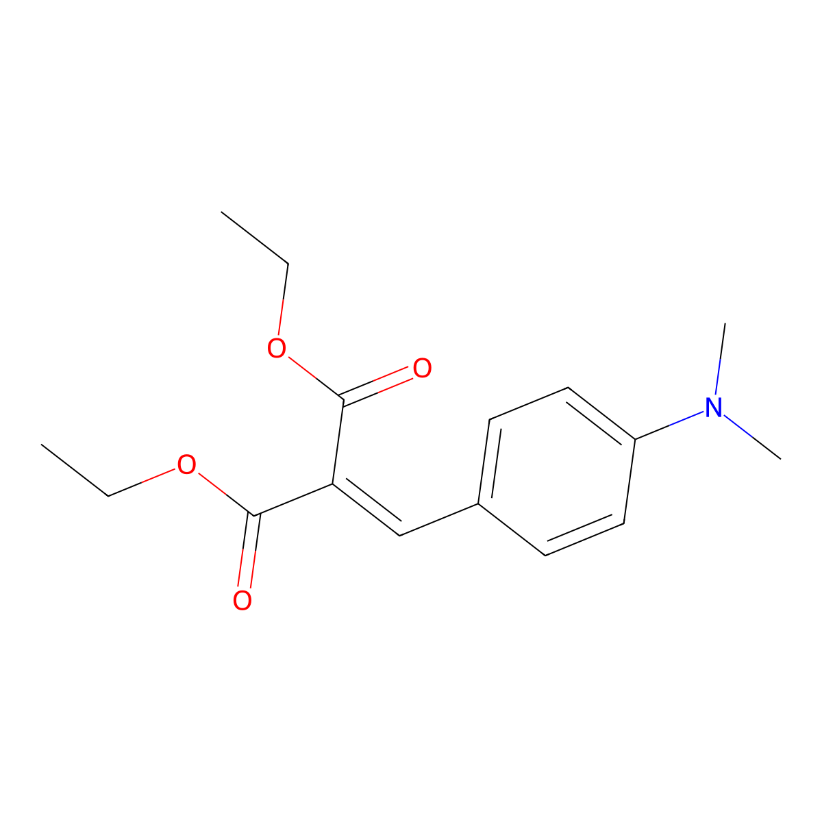 Diethyl [4-(dimethylamino)benzylidene]malonate molecular structure, CAS 3435-56-1