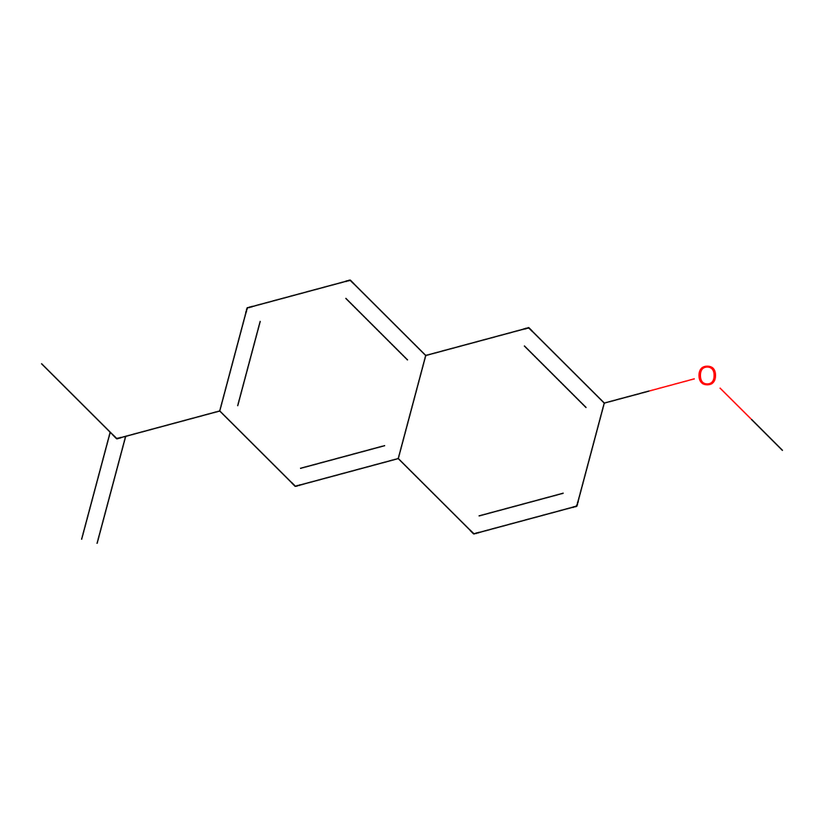 6-Methoxy-2-(1-methylvinyl)naphthalene molecular structure, CAS 34352-92-6