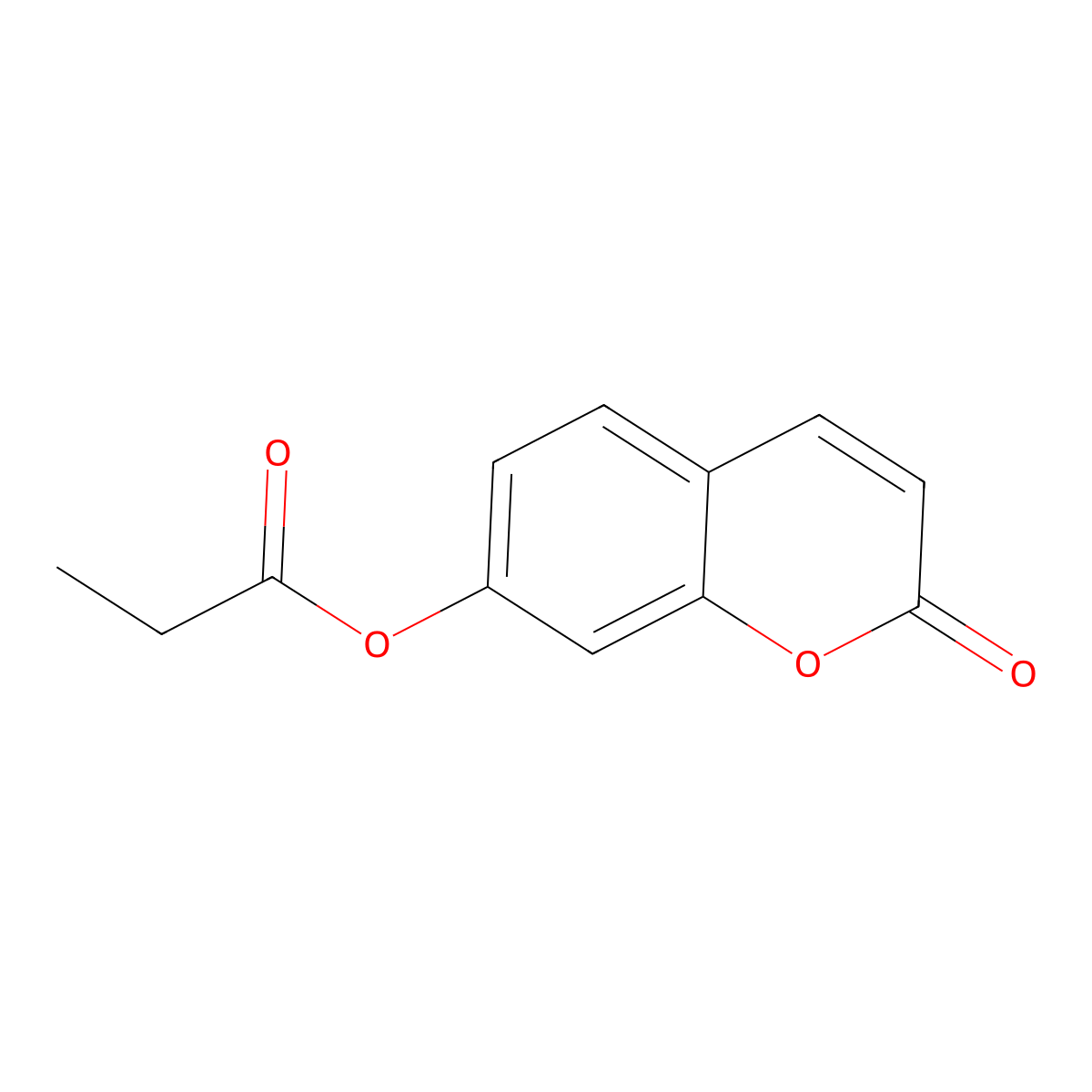 (2-Oxochromen-7-yl) propanoate molecular structure, CAS 34356-54-2