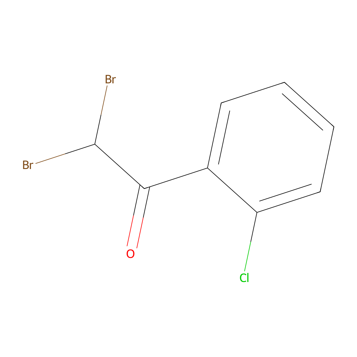 2,2-Dibromo-1-(2-chlorophenyl)ethanone molecular structure, CAS 34356-83-7