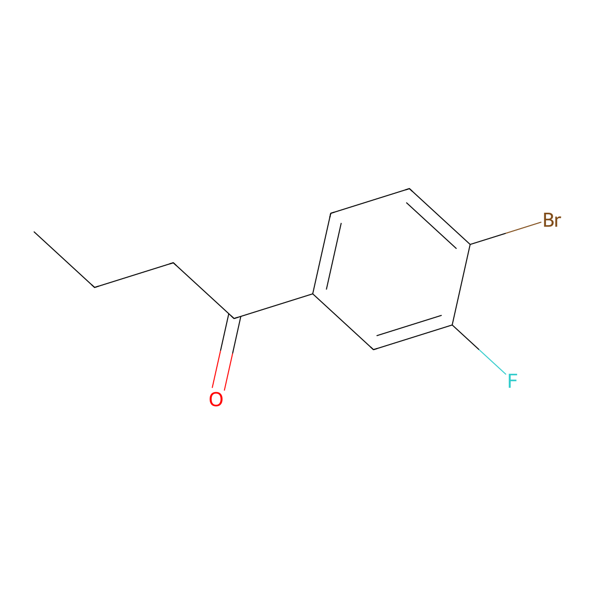 1-(4-Bromo-3-fluorophenyl)butan-1-one molecular structure, CAS 343564-57-8