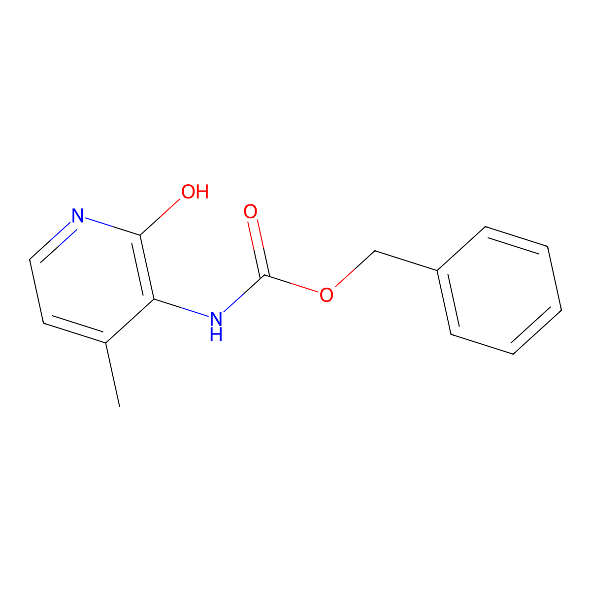 benzyl N-(2-hydroxy-4-methylpyridin-3-yl)carbamate molecular structure, CAS 343566-44-9