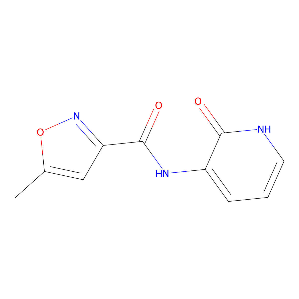 5-Methyl-N-(2-oxo-1,2-dihydropyridin-3-yl)-1,2-oxazole-3-carboxamide molecular structure, CAS 343566-51-8
