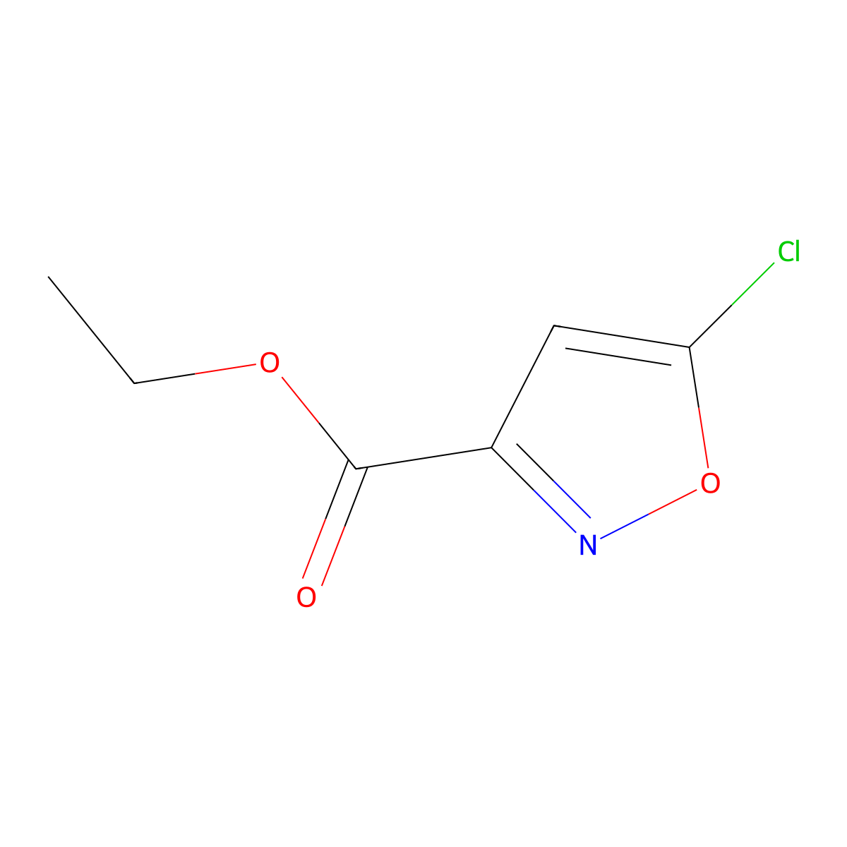 Ethyl 5-chloro-1,2-oxazole-3-carboxylate molecular structure, CAS 343566-56-3