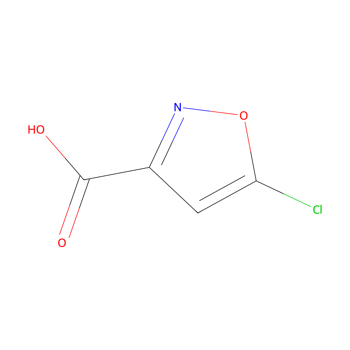 5-Chloro-1,2-oxazole-3-carboxylic acid molecular structure, CAS 343566-57-4