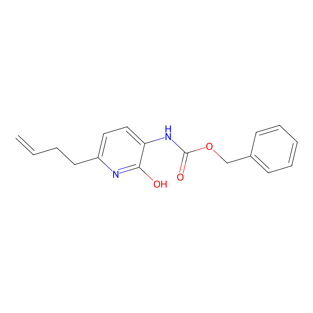 (6-But-3-enyl-2-hydroxypyridin-3-yl)carbamic Acid Benzyl Ester molecular structure, CAS 343566-71-2