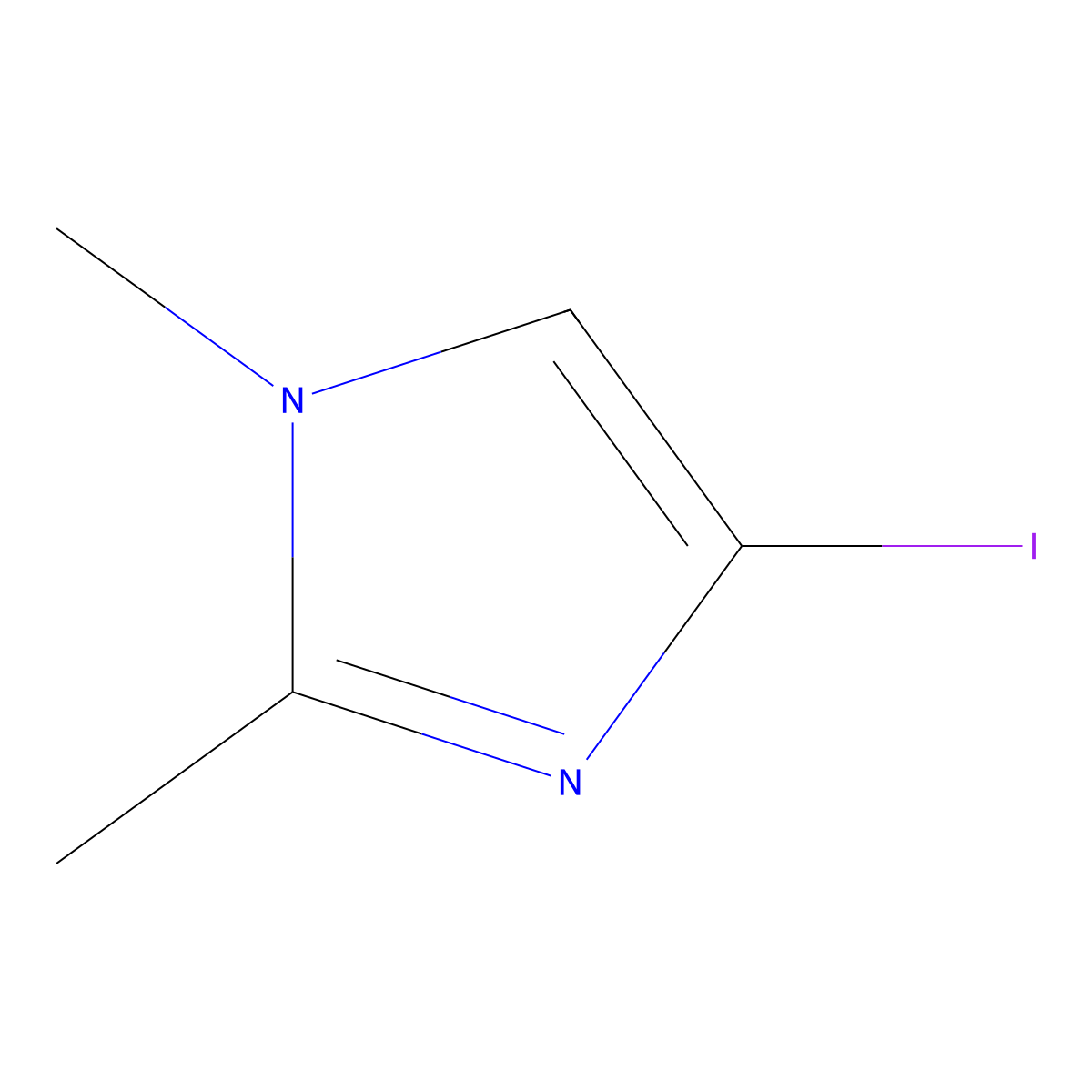 4-Iodo-1,2-dimethyl-1H-imidazole molecular structure, CAS 343569-02-8