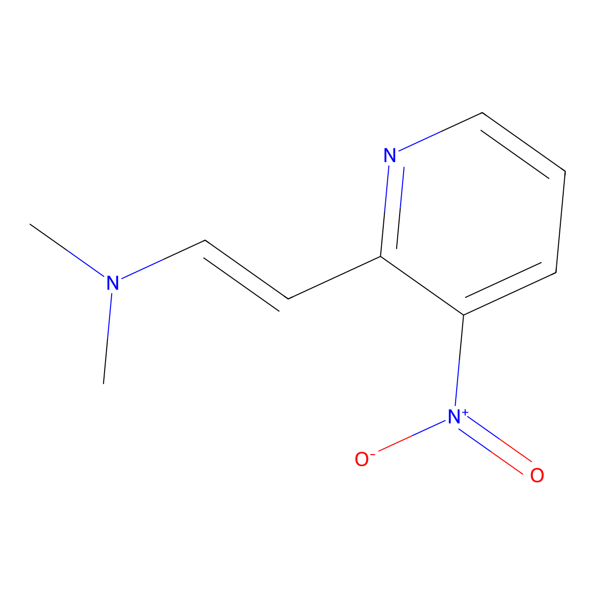 Dimethyl[(E)-2-(3-nitropyridin-2-yl)ethenyl]amine molecular structure, CAS 343569-94-8