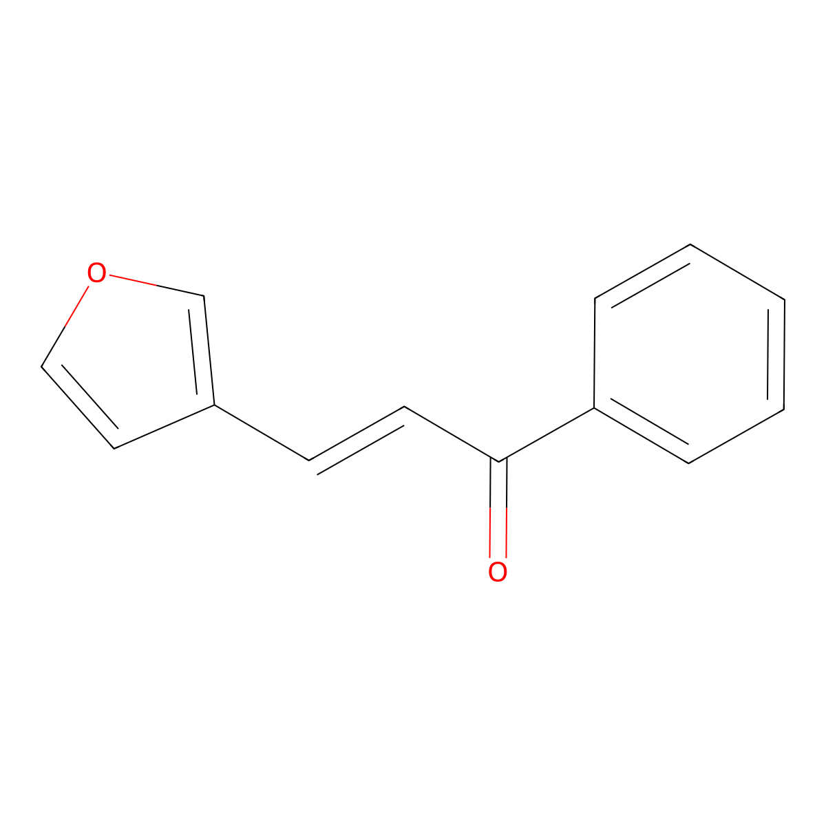 (2E)-3-(furan-3-yl)-1-phenylprop-2-en-1-one molecular structure, CAS 343571-17-5