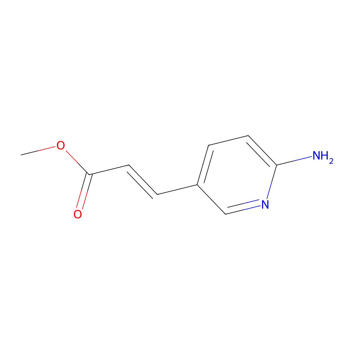Methyl 3-(6-aminopyridin-3-yl)acrylate molecular structure, CAS 343587-63-3