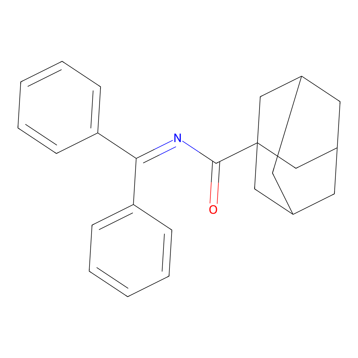 N-(diphenylmethylene)-1-adamantanecarboxamide molecular structure, CAS 343588-05-6