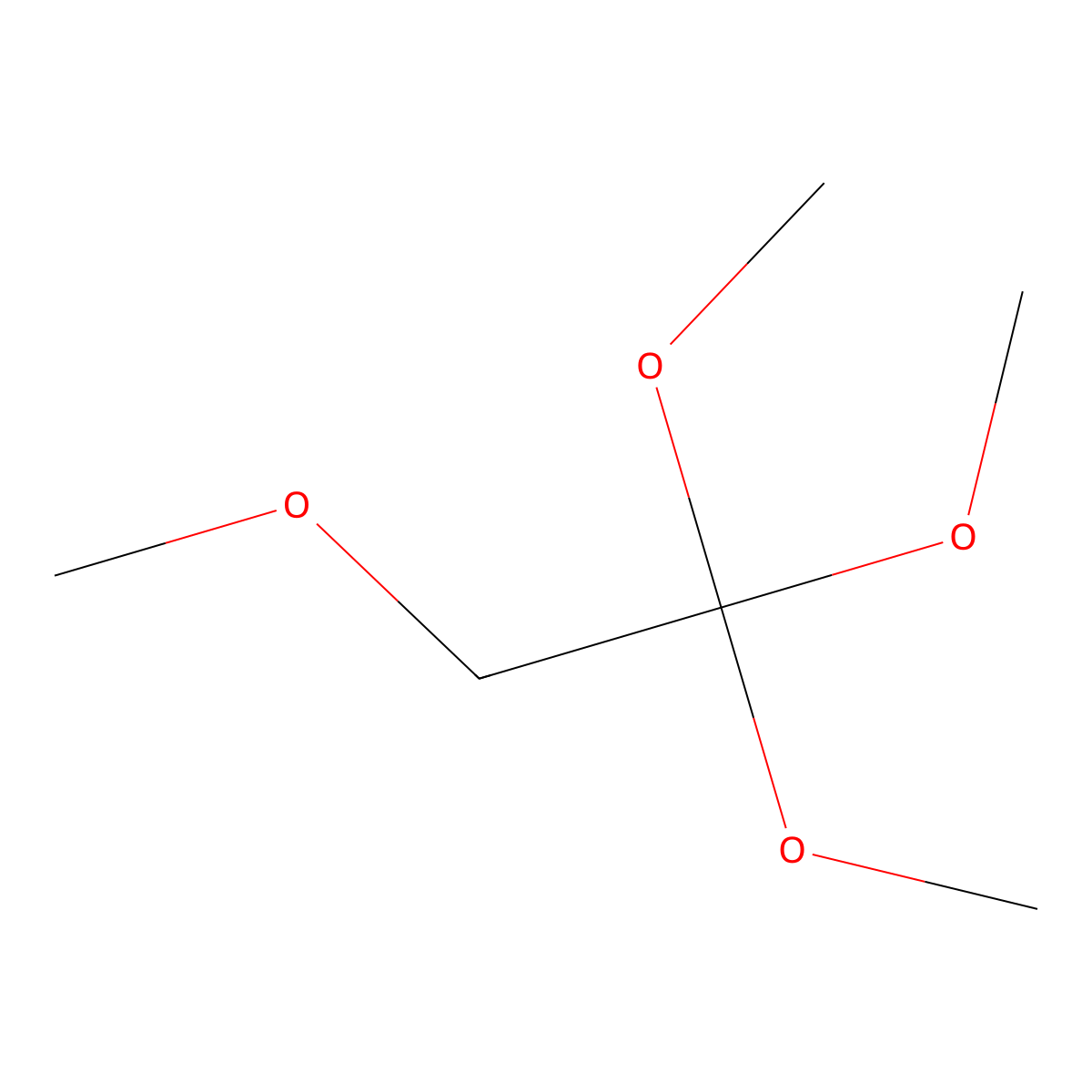 1,1,1,2-Tetramethoxyethane molecular structure, CAS 34359-77-8