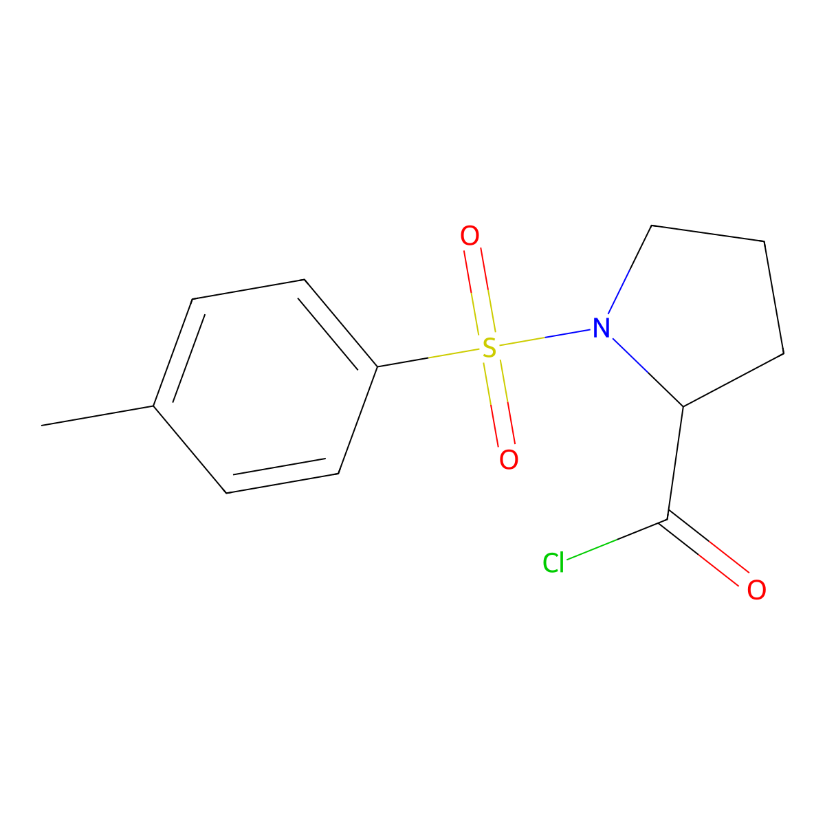 1-(4-Methylbenzenesulfonyl)pyrrolidine-2-carbonyl chloride molecular structure, CAS 343596-68-9