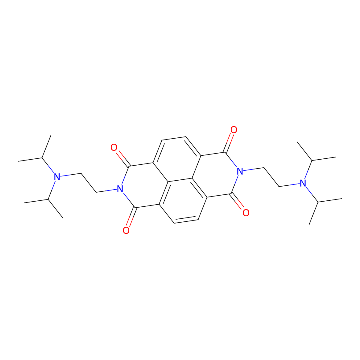 2,7-Bis(2-(diisopropylamino)ethyl)benzo[lmn][3,8]phenanthroline-1,3,6,8(2H,7H)-tetraone molecular structure, CAS 3436-96-2
