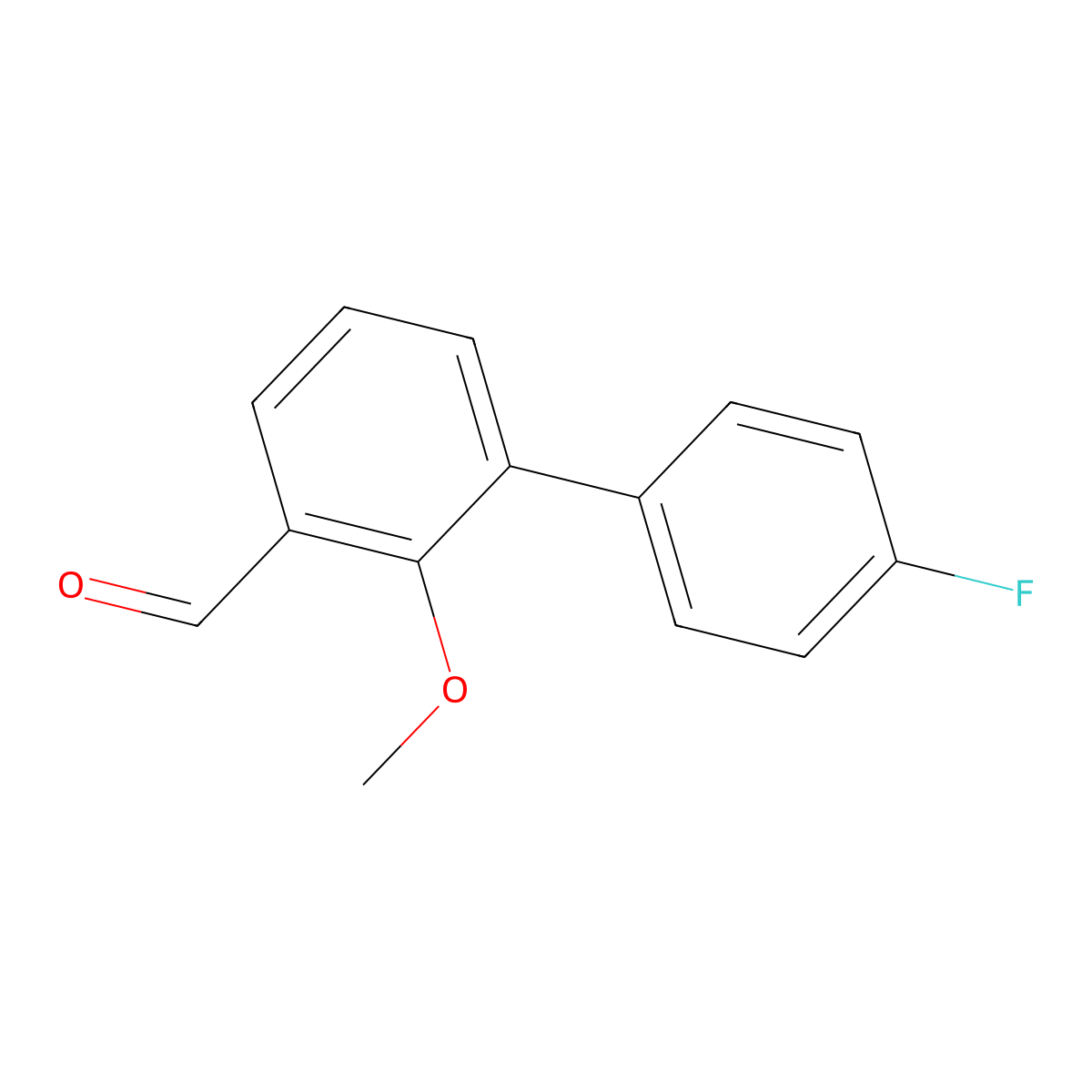 4'-Fluoro-2-methoxy-[1,1'-biphenyl]-3-carbaldehyde molecular structure, CAS 343603-62-3