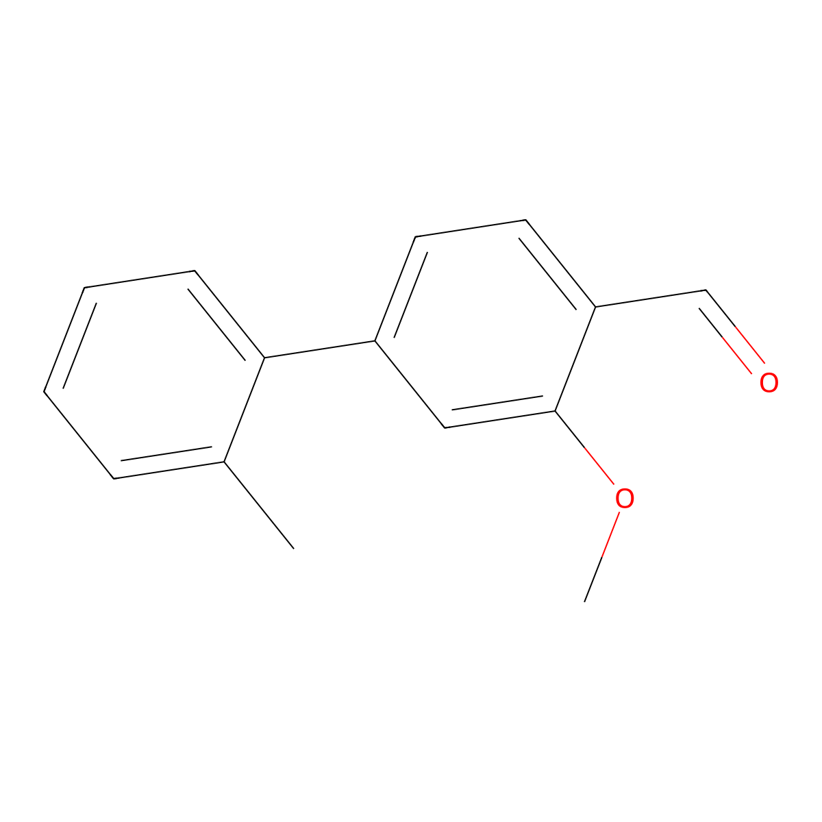 3-Methoxy-2'-methyl-[1,1'-biphenyl]-4-carbaldehyde molecular structure, CAS 343603-70-3