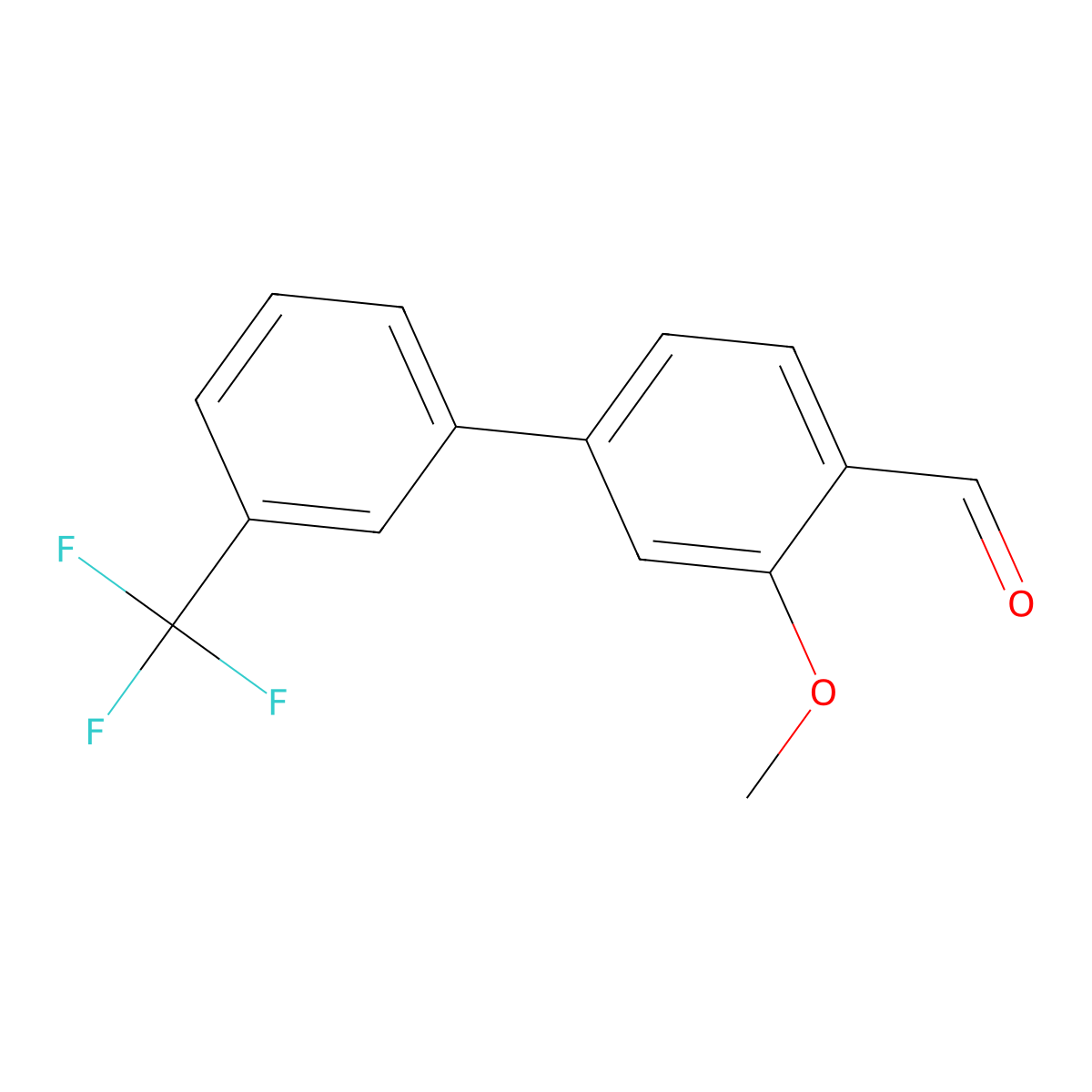 2-Methoxy-4-[3-(trifluoromethyl)phenyl]benzaldehyde molecular structure, CAS 343603-75-8