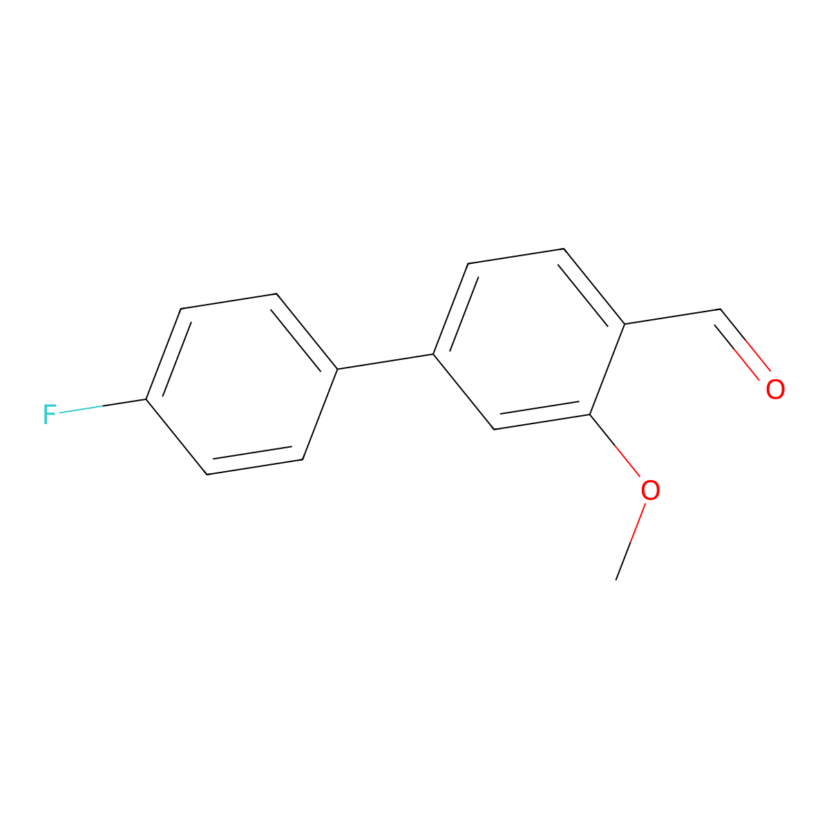 4'-Fluoro-3-methoxy-[1,1'-biphenyl]-4-carbaldehyde molecular structure, CAS 343603-76-9