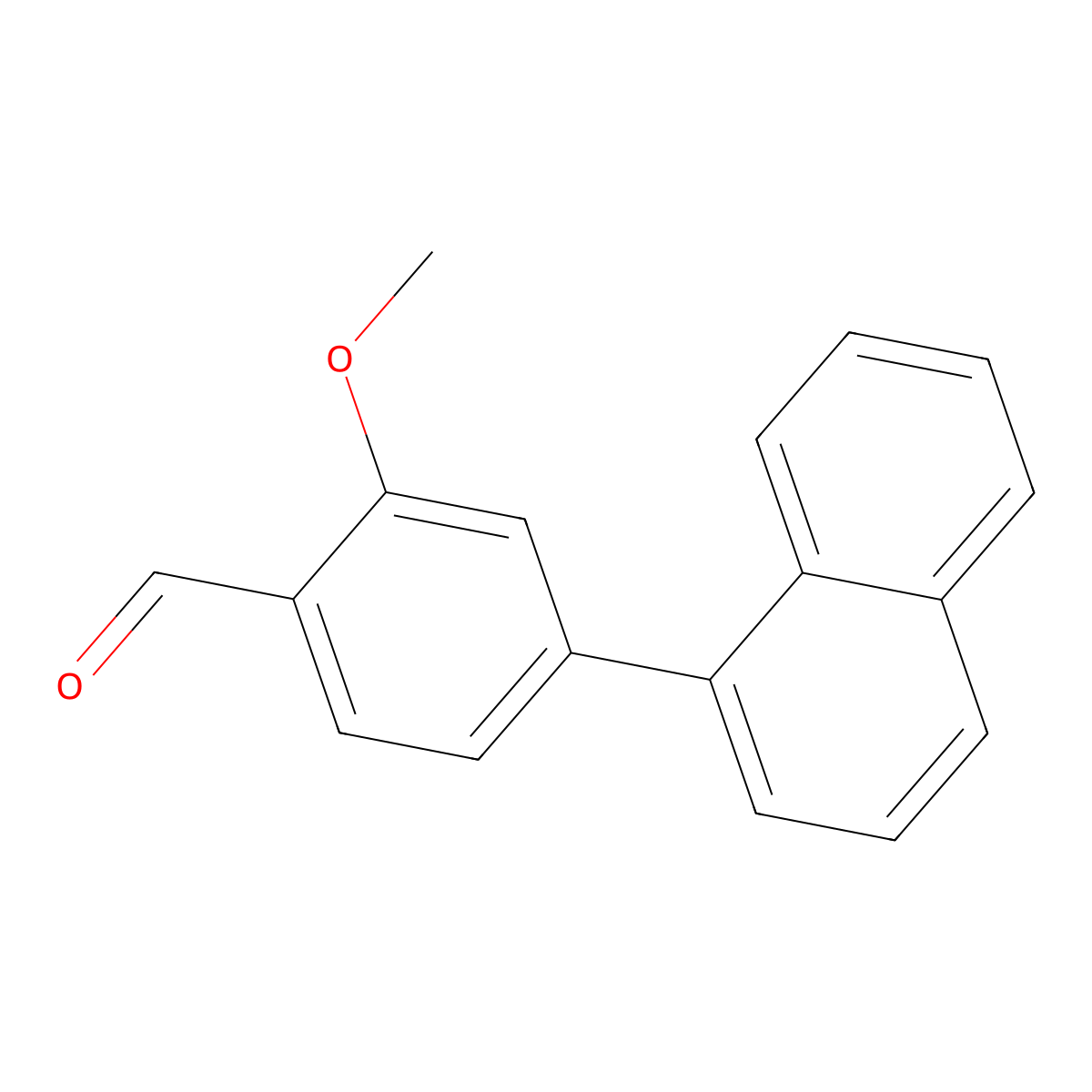2-Methoxy-4-(1-naphthalenyl)benzaldehyde molecular structure, CAS 343603-79-2