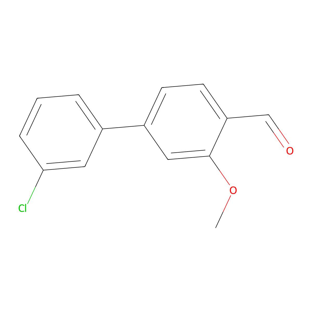 3'-Chloro-3-methoxy-[1,1'-biphenyl]-4-carbaldehyde molecular structure, CAS 343603-80-5