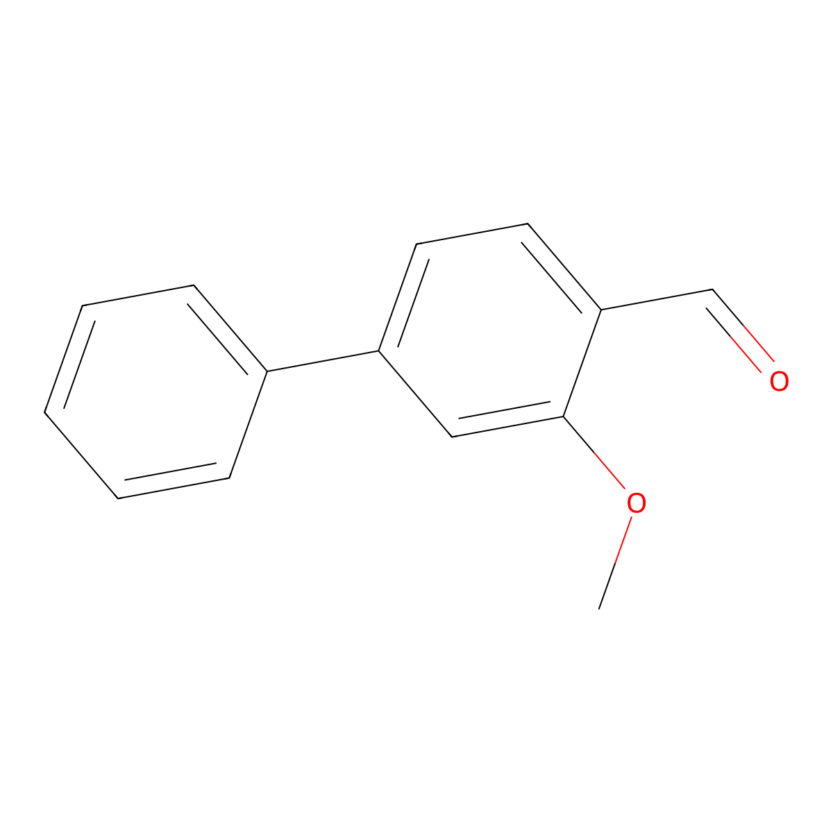 2-Methoxy-4-phenylbenzaldehyde molecular structure, CAS 343603-82-7