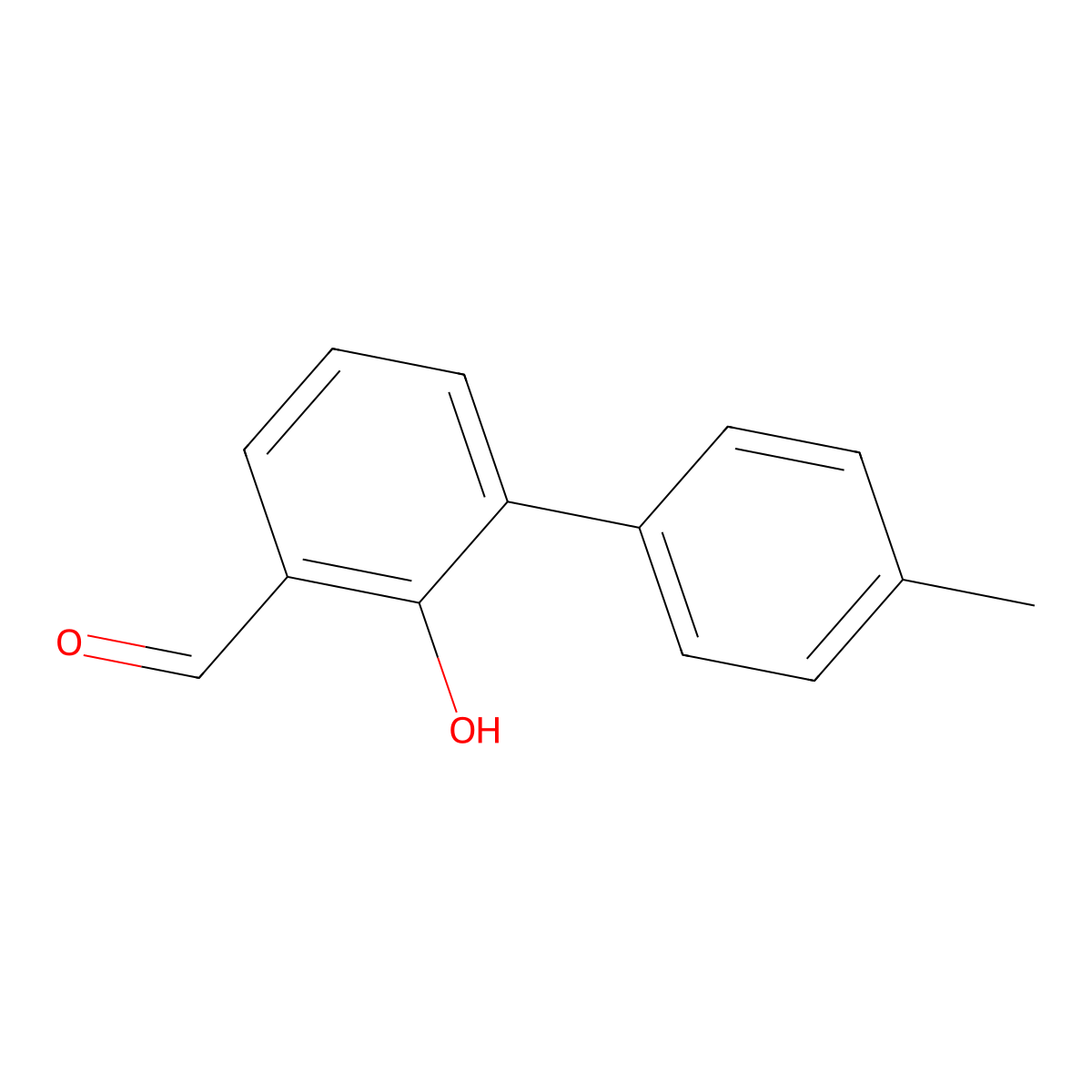 2-Formyl-6-(4-methylphenyl)phenol molecular structure, CAS 343603-84-9