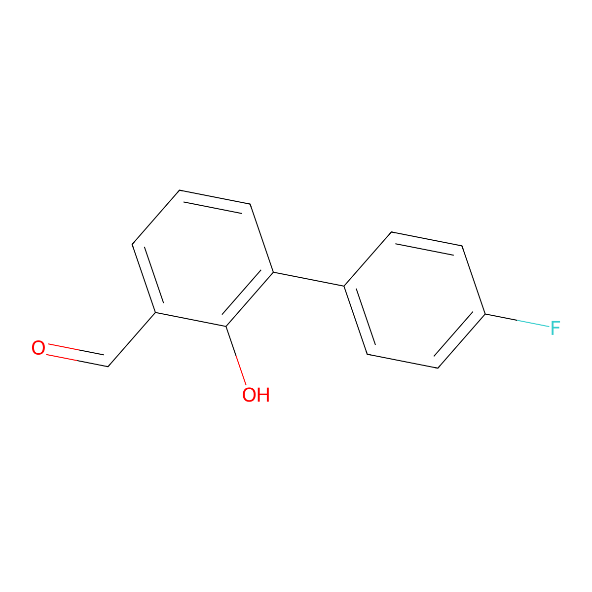 3-(4-Fluorophenyl)-2-hydroxybenzaldehyde molecular structure, CAS 343603-87-2