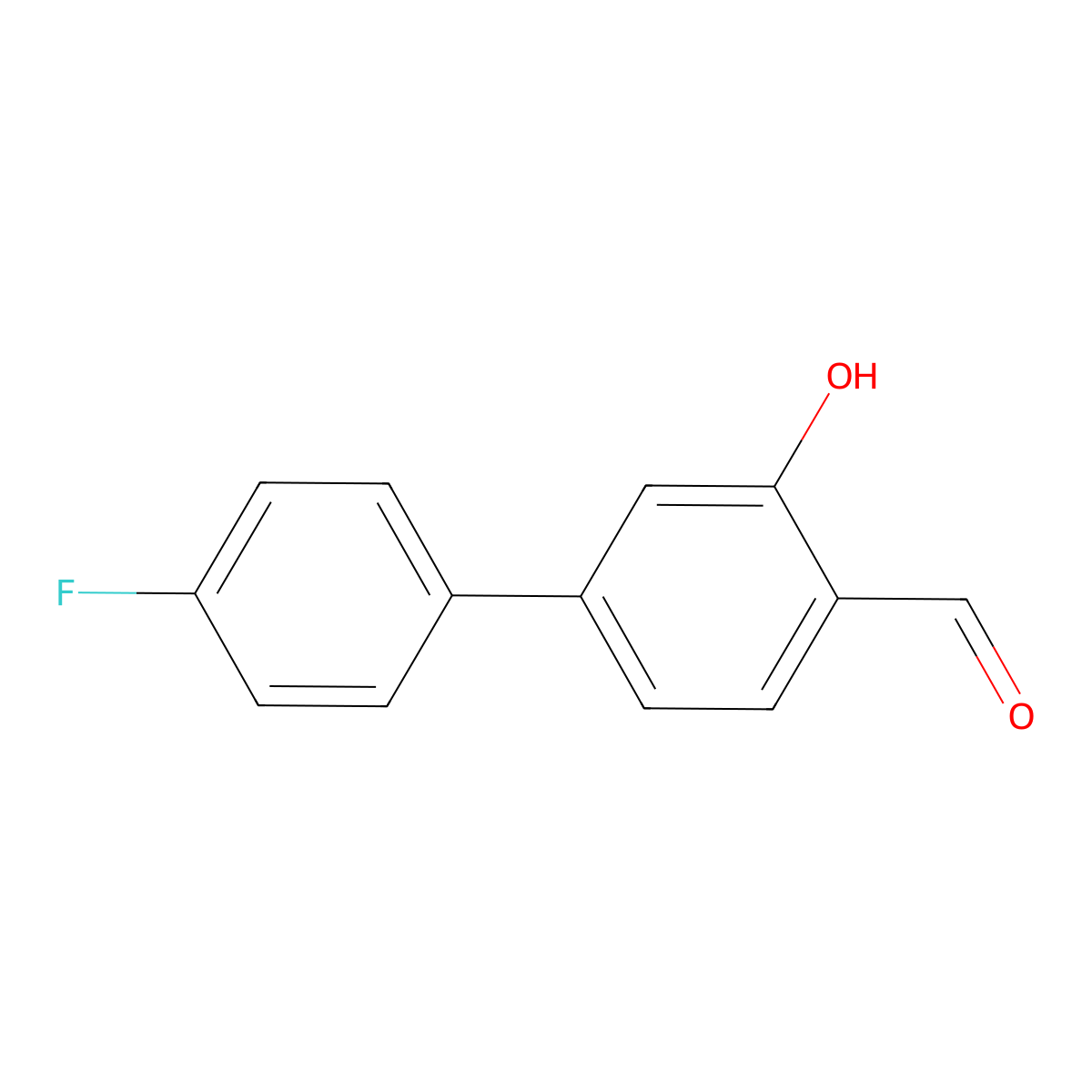 5-(4-Fluorophenyl)-2-formylphenol molecular structure, CAS 343603-95-2