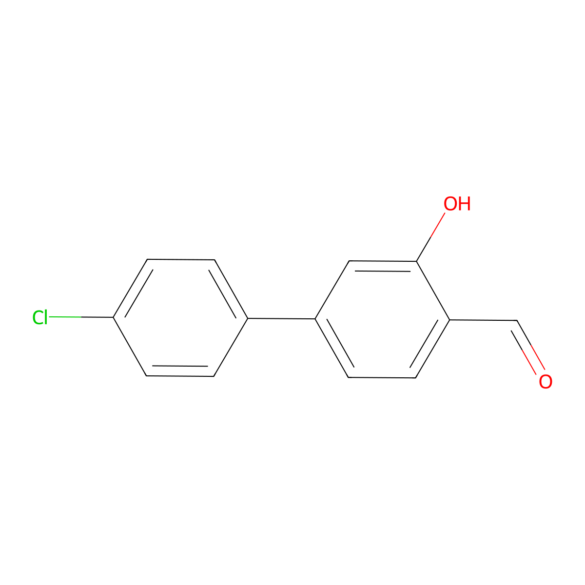 5-(4-Chlorophenyl)-2-formylphenol molecular structure, CAS 343603-96-3