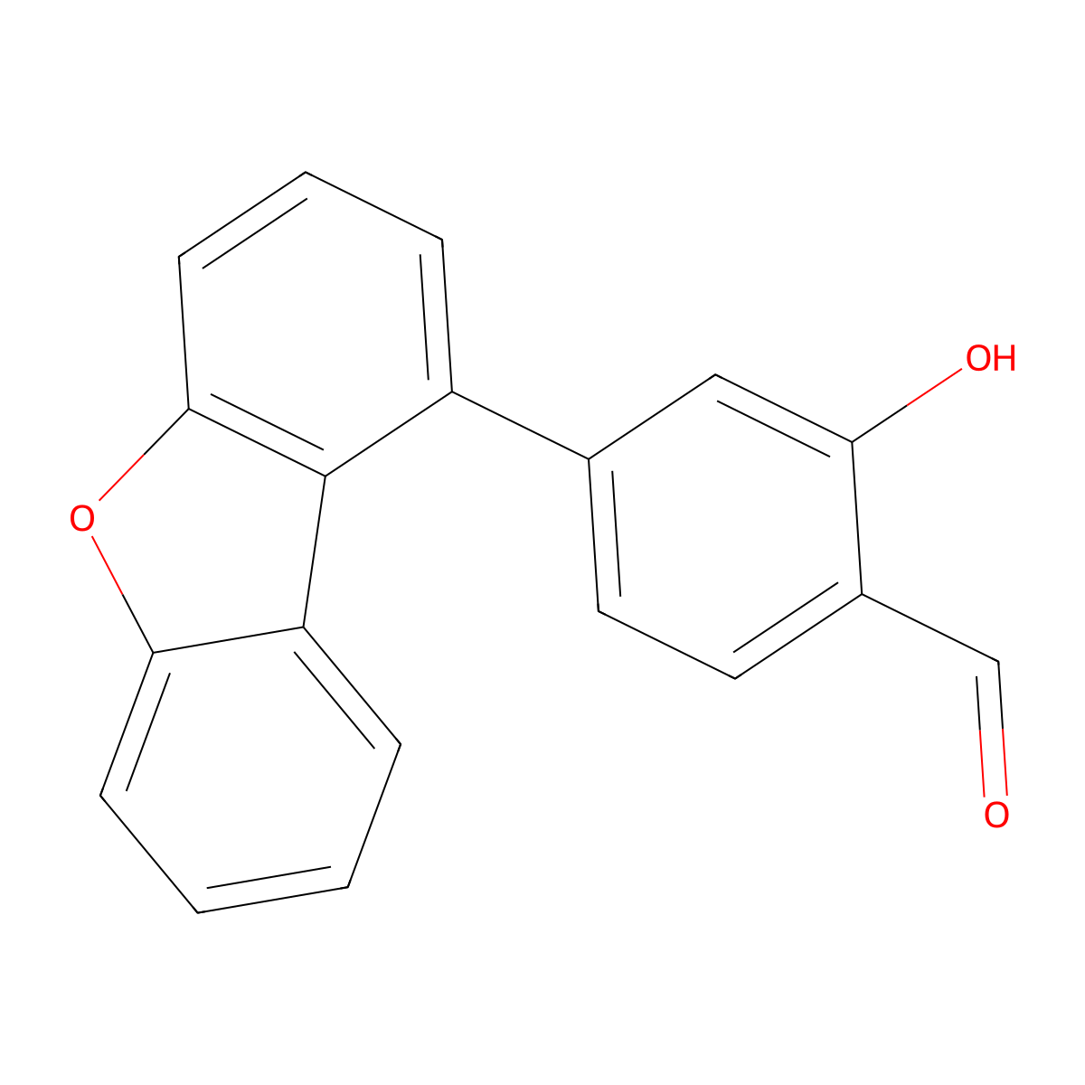4-(1-Dibenzofuranyl)-2-hydroxybenzaldehyde molecular structure, CAS 343603-97-4