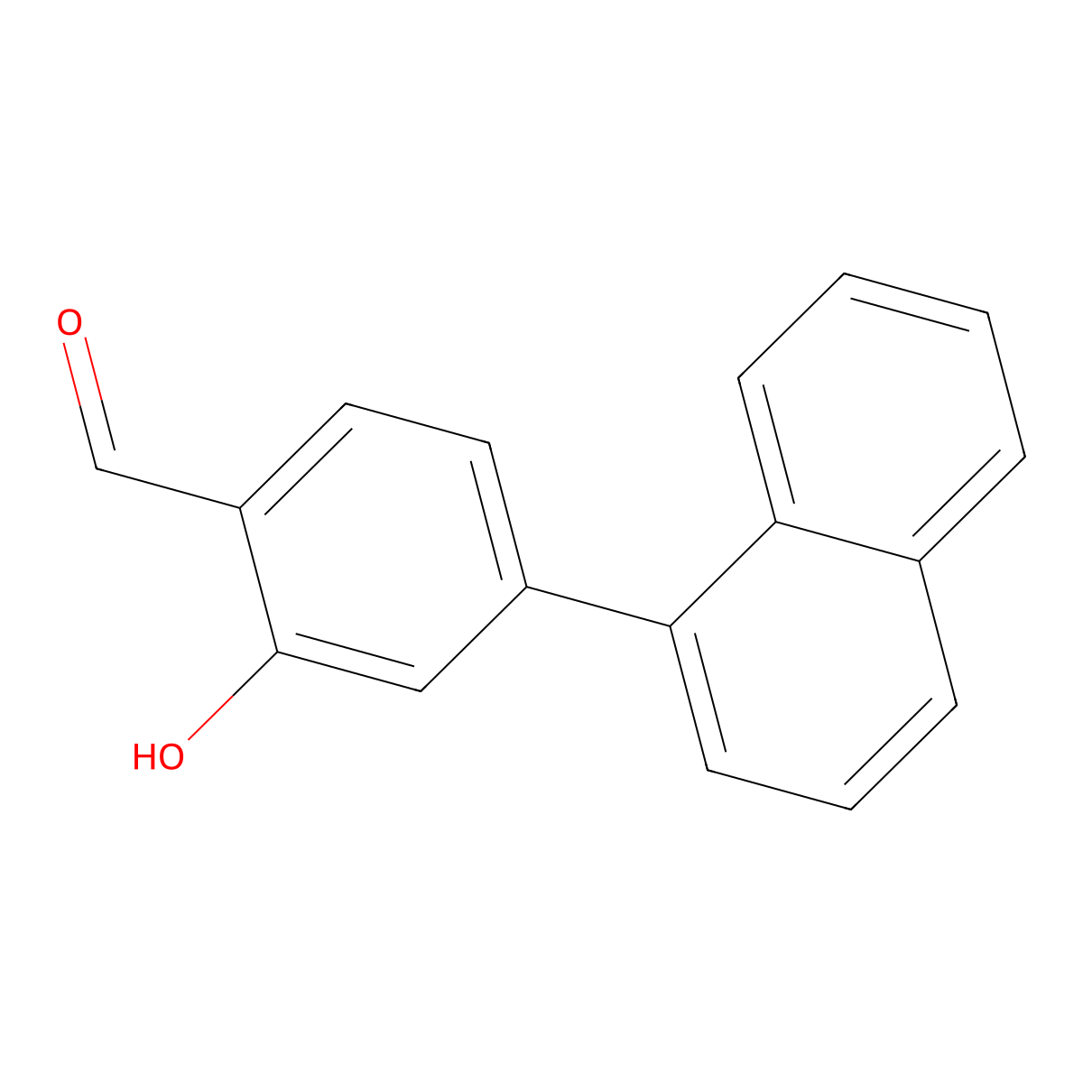 2-Hydroxy-4-(naphthalen-1-yl)benzaldehyde molecular structure, CAS 343603-98-5