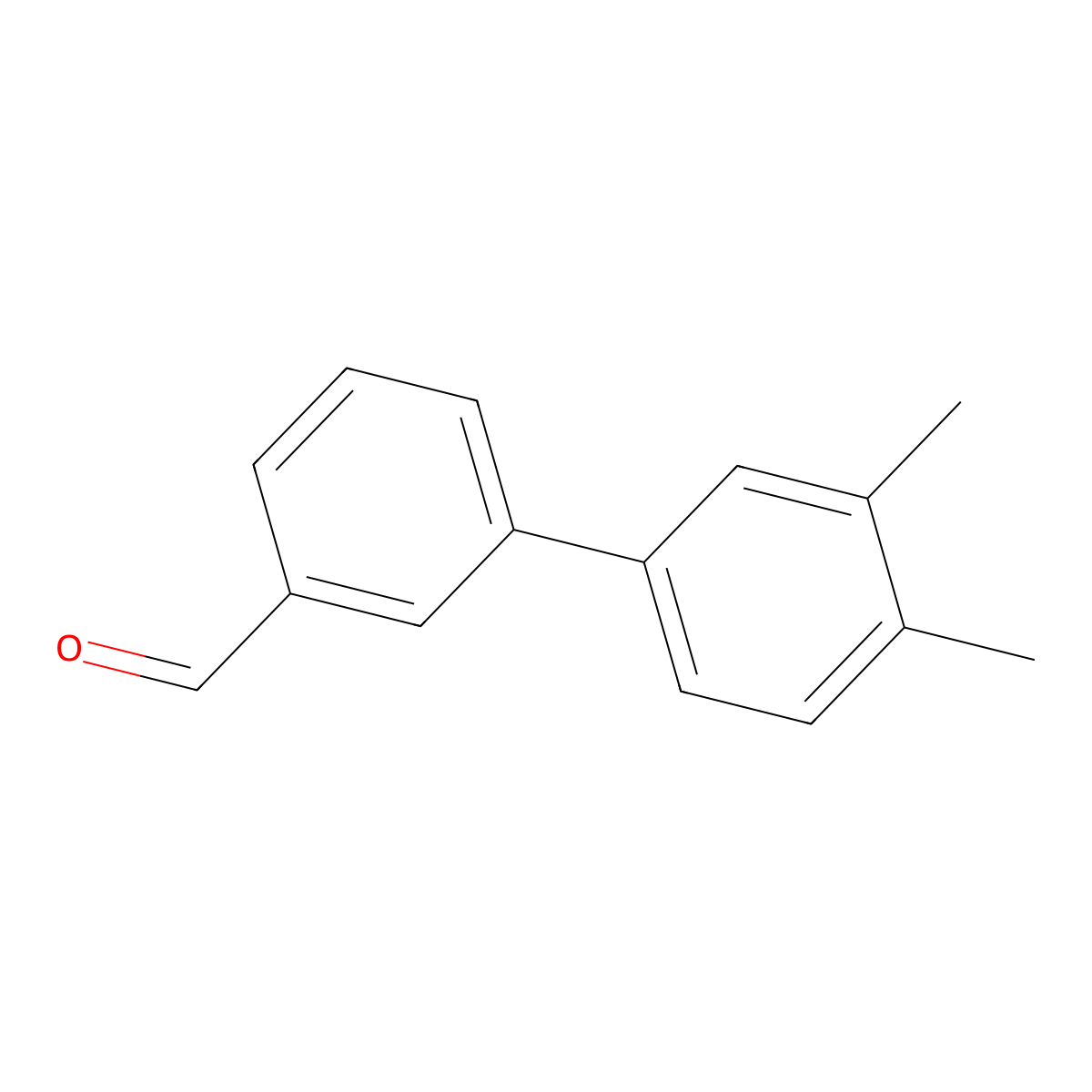 3',4'-Dimethylbiphenyl-3-carbaldehyde molecular structure, CAS 343604-07-9