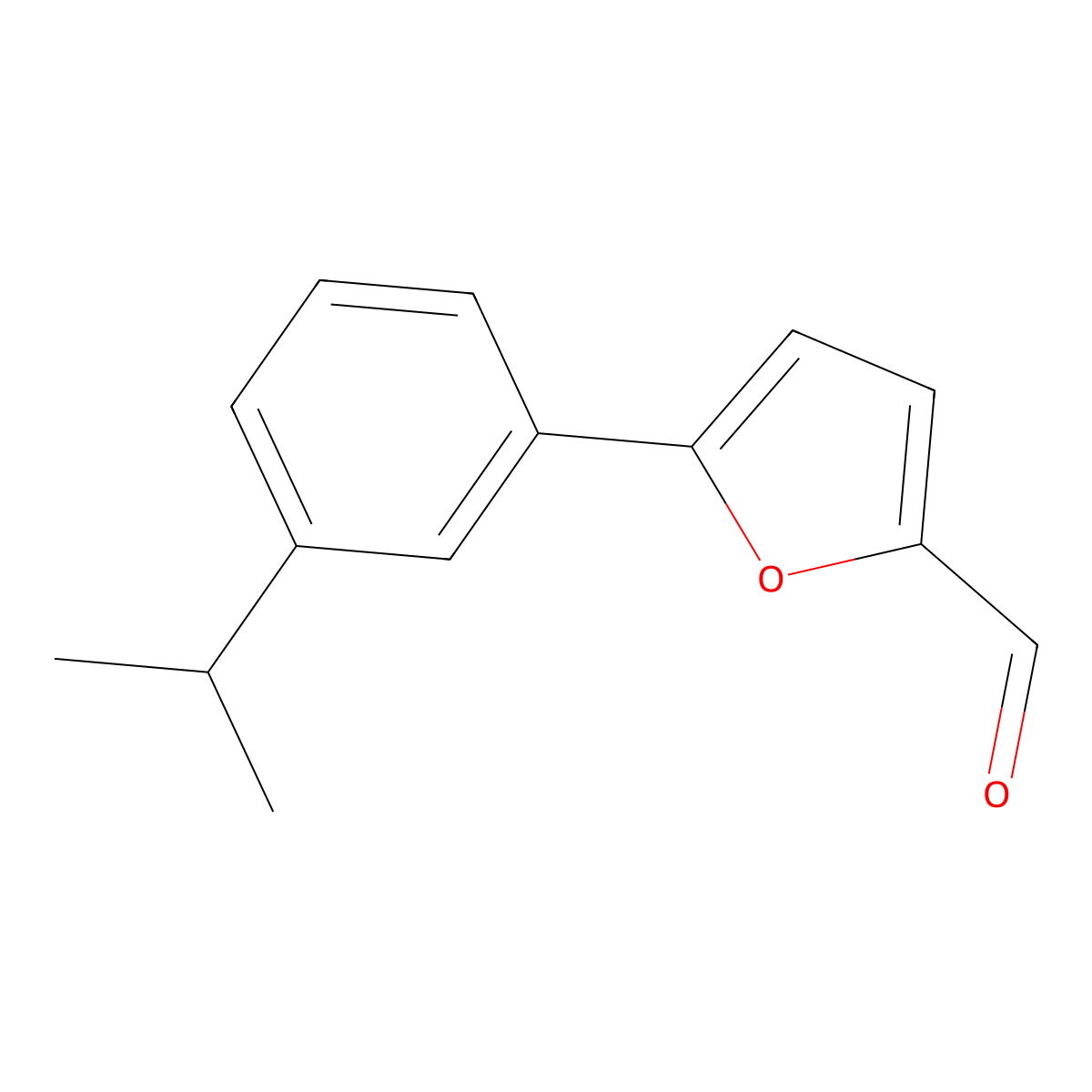 5-(3-Propan-2-ylphenyl)furan-2-carbaldehyde molecular structure, CAS 343604-11-5