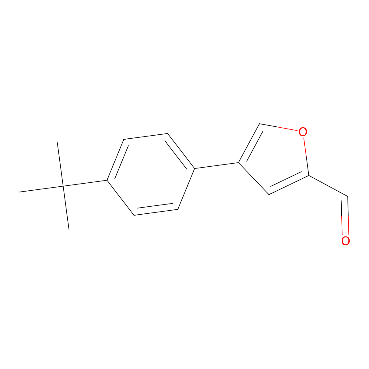 4-(4-Tert-butylphenyl)furan-2-carbaldehyde molecular structure, CAS 343604-12-6