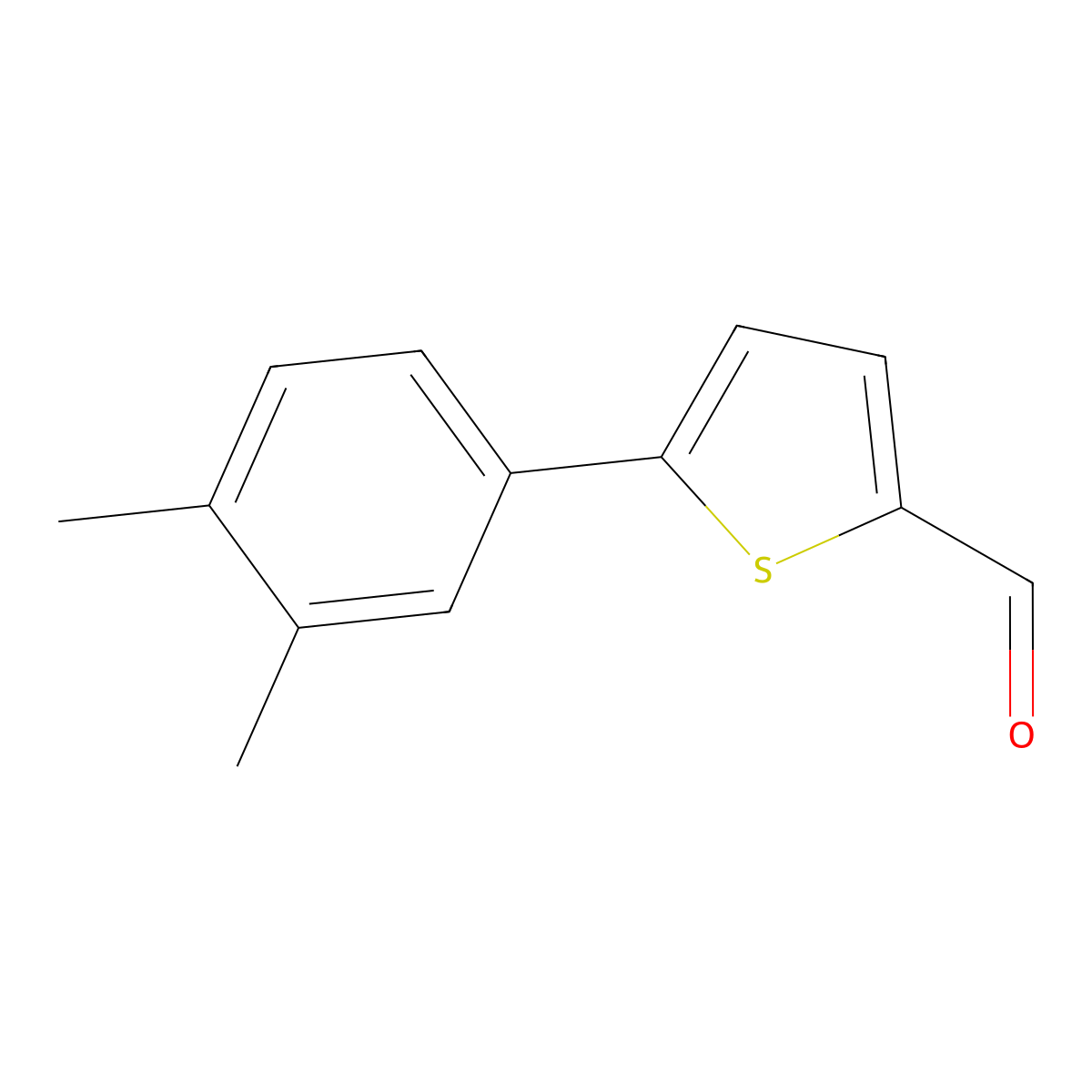 5-(3,4-dimethylphenyl)-2-Thiophenecarboxaldehyde molecular structure, CAS 343604-14-8