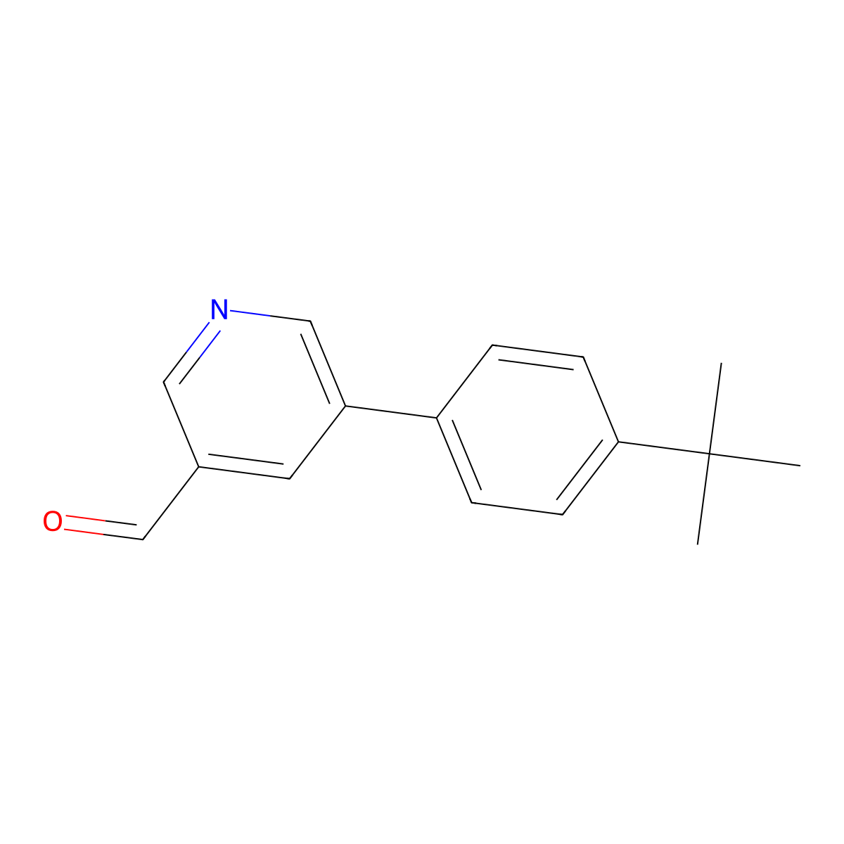 5-(4-Tert-butylphenyl)pyridine-3-carbaldehyde molecular structure, CAS 343604-26-2