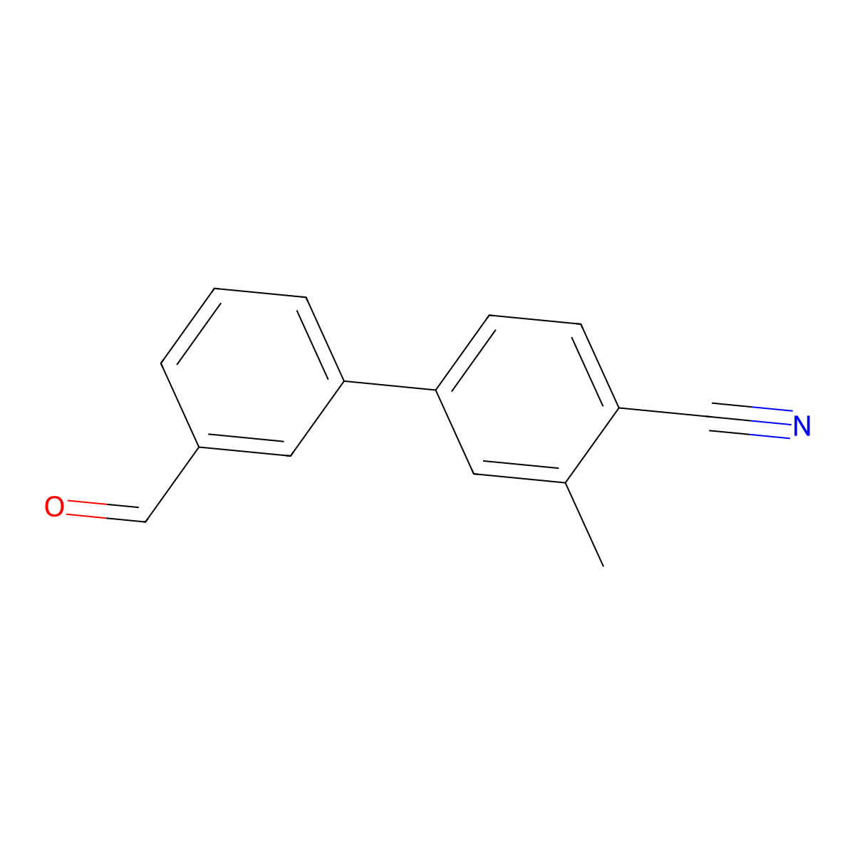 4-(3-Formylphenyl)-2-methylbenzonitrile molecular structure, CAS 343604-37-5