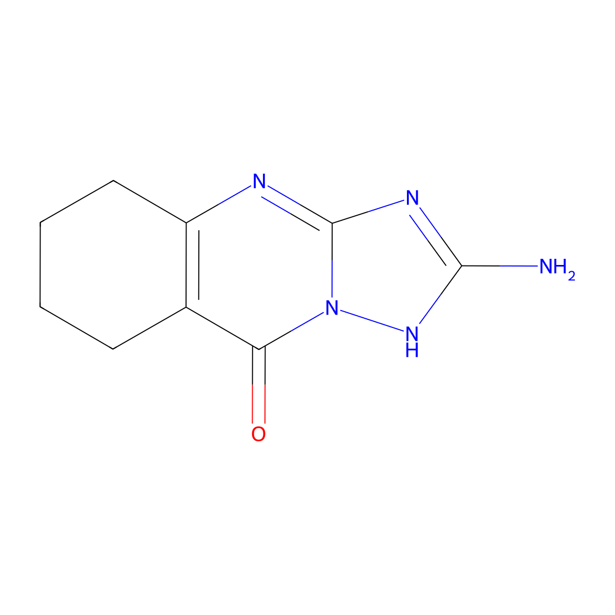 2-amino-5,6,7,8-tetrahydro[1,2,4]triazolo[5,1-b]quinazolin-9(4H)-one molecular structure, CAS 343608-36-6