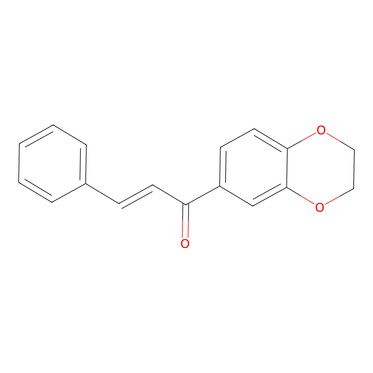 (2E)-1-(2,3-dihydro-1,4-benzodioxin-6-yl)-3-phenylprop-2-en-1-one molecular structure, CAS 343609-17-6